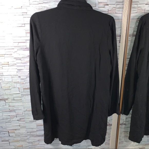Black Waterfall Long Jacket Sz. Small - Picture 2 of 2